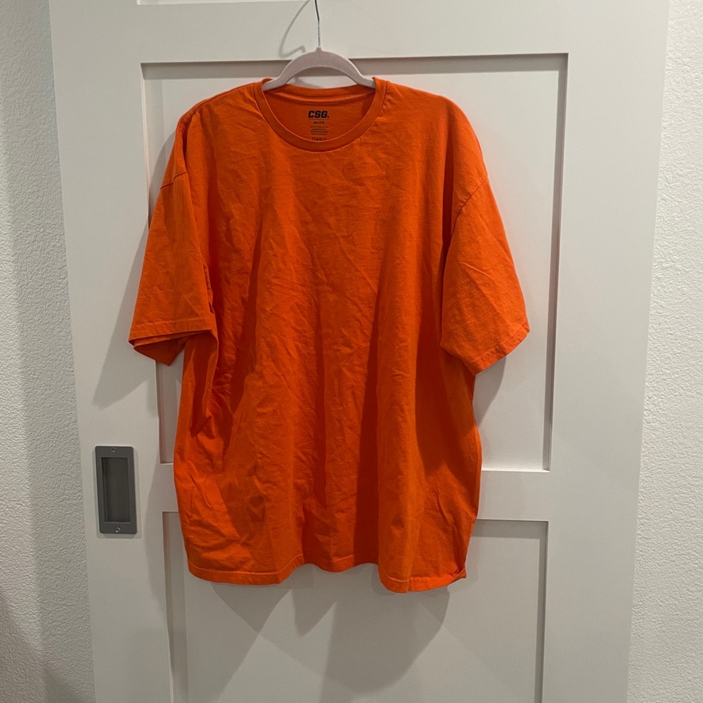 CSG men’s Tee T Shirt Orange 3XL